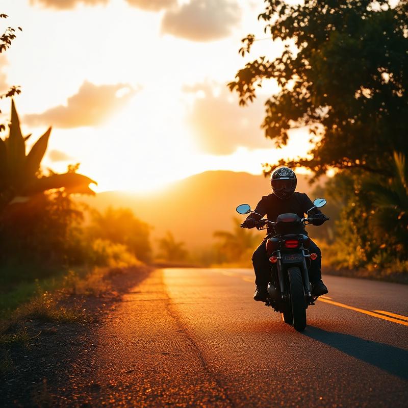 Estrada da serra ao amanhecer