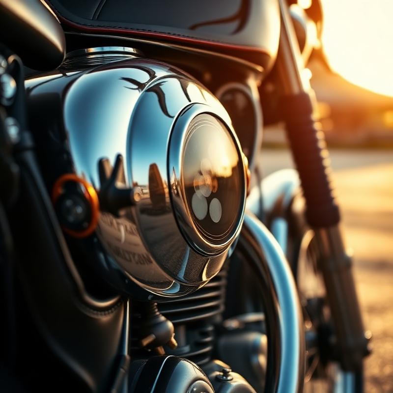 Detalhe do tanque cromado